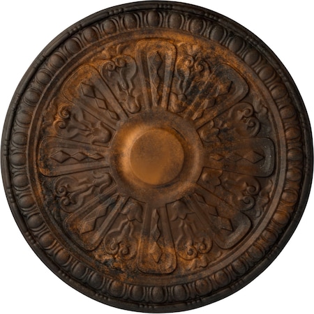 Raymond Ceiling Medallion (Fits Canopies Up To 5 3/8), Hand-Painted Rust, 18OD X 1 1/4P